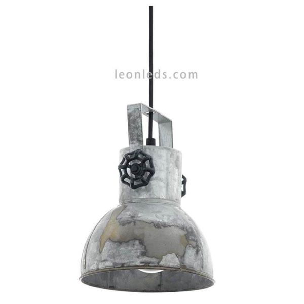 Lampe à Suspension Vintage Barnstaple Eglo en Acier et Bois