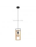 Lámpara colgante de madera vintage Famborough 1xE27