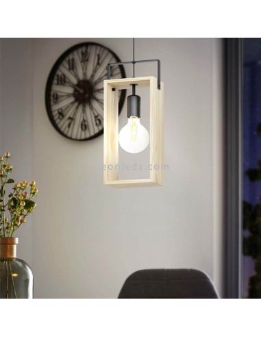Luminária pendente de madeira vintage Famborough 1xE27 Eglo Lighting