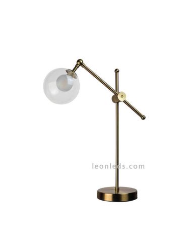 Lámpara de sobremesa interior bronce Jerusalen Fabrilamp | LeonLeds Iluminación