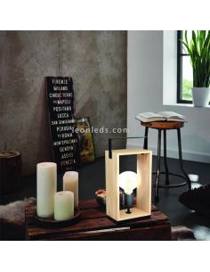 Lámpara de mesa vintage Famborough de 1 luz 2