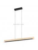 Lámpara de techo LED Camacho de madera dimmable