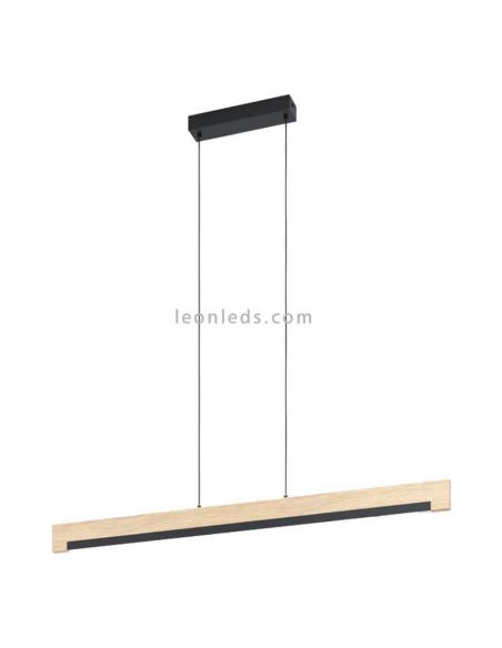 Lámpara de techo LED Camacho de madera dimmable