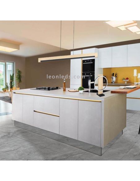 Lámpara de techo LED Camacho de madera dimmable Eglo Iluminación