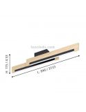 Plafón LED de techo Camacho minimalista de madera Eglo dimensiones