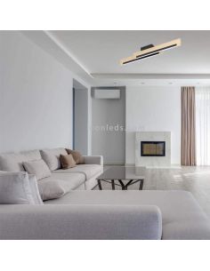 Plafón LED de techo Camacho minimalista de madera 2