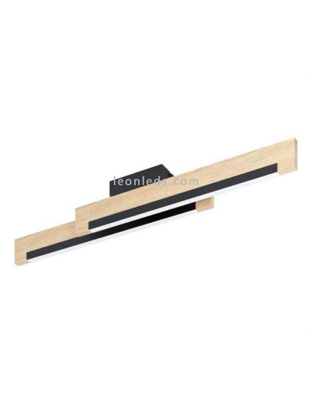 Plafón LED de techo Camacho minimalista de madera