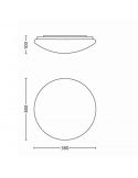 Dimensiones de Plafón de techo LED 24W Suede Philips | LeonLeds
