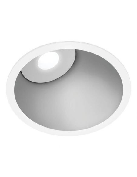 Downlight LED Lex Mini Asymétrique Argenté par Arkoslight | LeonLeds.com