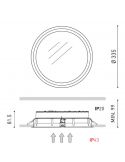 Dibujo dimensional del downlight LED Deep Maxi 31W IP43 de Arkoslight | Leonleds