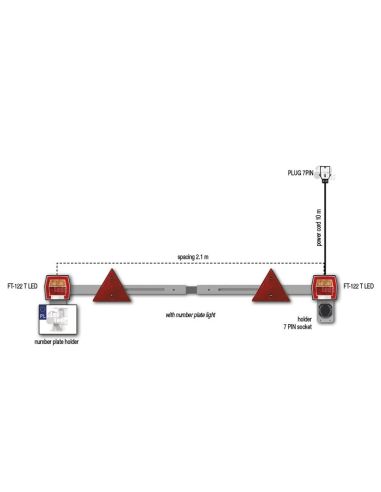 Kit pilote FT-122T avec réflecteurs et câble