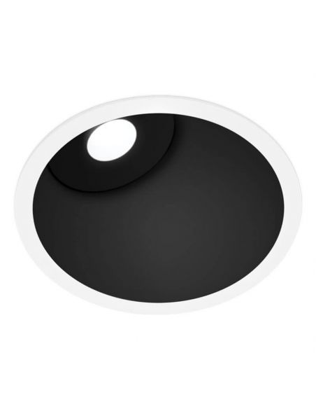 Black and White Lex Mini assimétrica LED Downlight por Arkoslight | LeonLeds.com