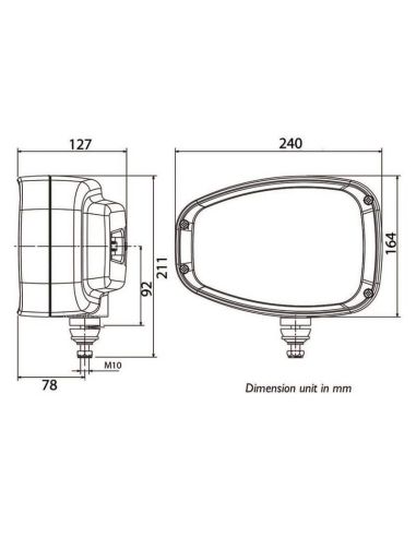 Phare LED homologué CHL 1 LED...