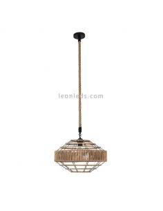 Lámpara de techo Rustica Cuerda y Metal Yute