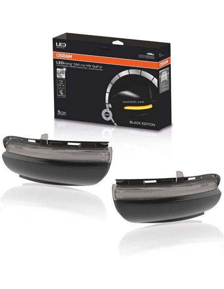 Intermitente dinamico LED para retrovisor ahumado LEDriving LEDDMI 5K0 BK S Homologado Set de 2 Osram | LeonLeds