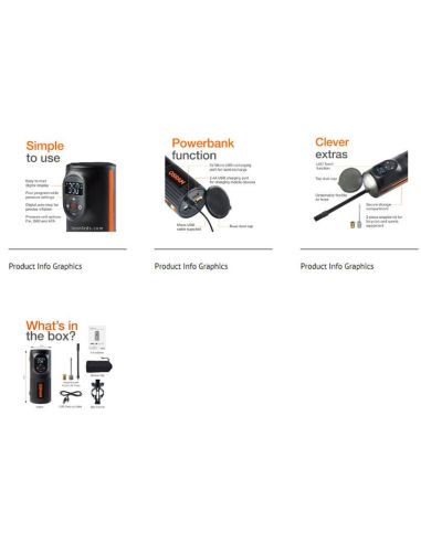 Compresor de neumaticos recargable y portatil pequeño Tyreinflate 2000 Otir2000 Osram | LeonLeds