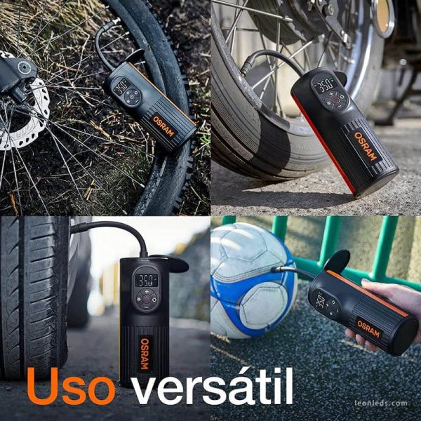 Compresor de neumaticos recargable y portatil pequeño Tyreinflate 2000 Otir2000 Osram | LeonLeds