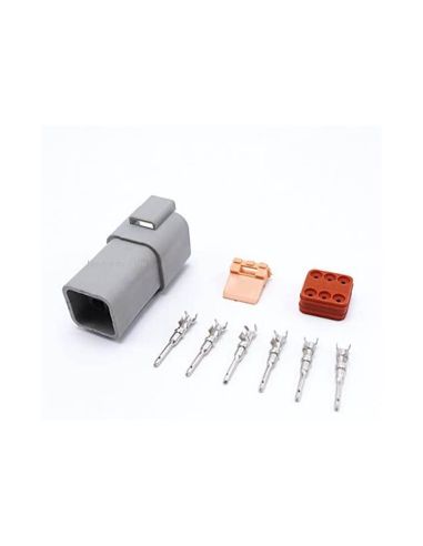 Conector 6 Pin Deutsch Macho con Faston Agropar | LeonLeds