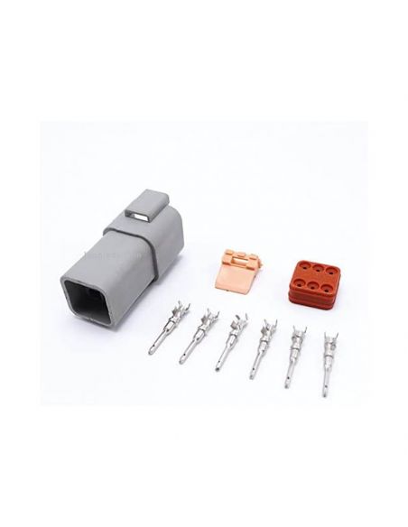 Conector 6 Pin Deutsch Macho con Faston Agropar | LeonLeds