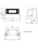 Piloto LED matricula grande y Homologada FT-263/1 | LeonLeds