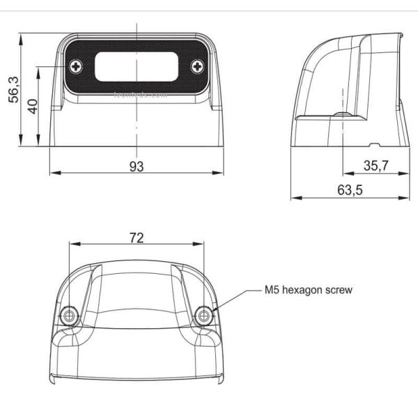 Piloto LED matricula grande y Homologada FT-263/1 | LeonLeds