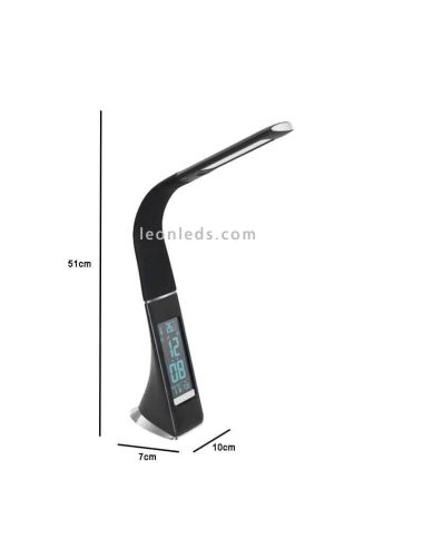 Flexo de estudio LED Cognoli negro regulable con pantalla Eglo dimensiones