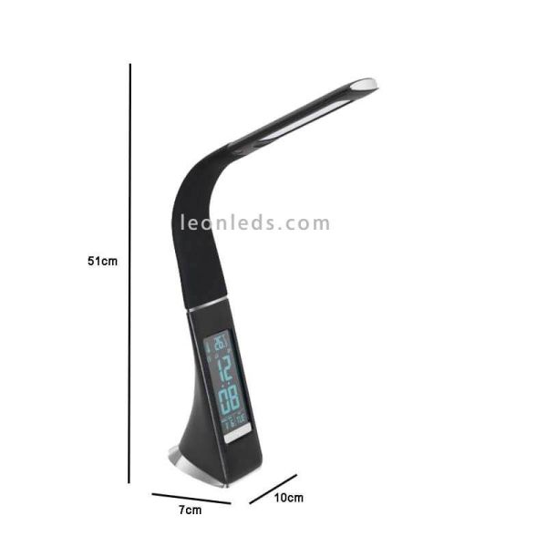 Flexo de estudio LED Cognoli negro regulable con pantalla Eglo dimensiones