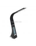 Flexo de estudio LED Cognoli negro regulable con pantalla