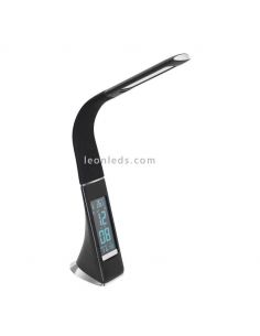 Flexo de estudio LED Cognoli negro regulable con pantalla