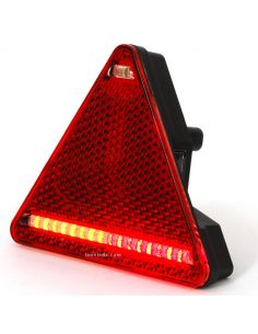 Triangulo LED Trasero con 5 Funciones rectangular Tulipa Blanca 12-24V | LeonLeds
