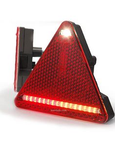 Triangulo LED Trasero con 5 Funciones rectangular Tulipa Blanca 12-24V | LeonLeds 2