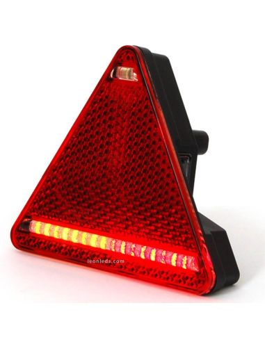 Triangulo LED Trasero con 6 Funciones rectangular Tulipa Blanca 12-24V 320 326 Was | LeonLeds