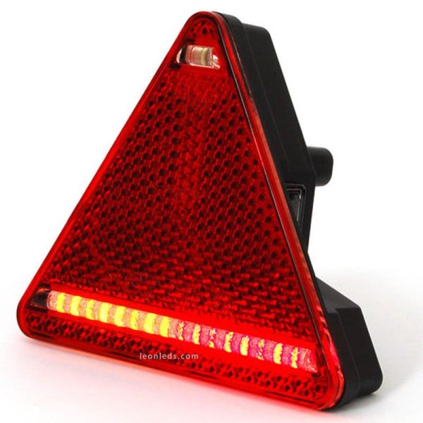 Triangulo LED Trasero con 6 Funciones rectangular Tulipa Blanca 12-24V 320 326 Was | LeonLeds