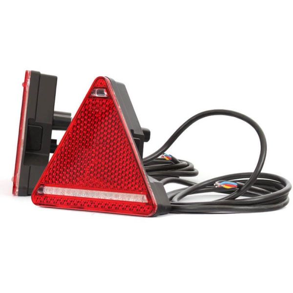 Arrière Triangle LED 6 Fonctions Rectangulaire Abat-jour Blanc 12-24V 320 326 Was | leonleds