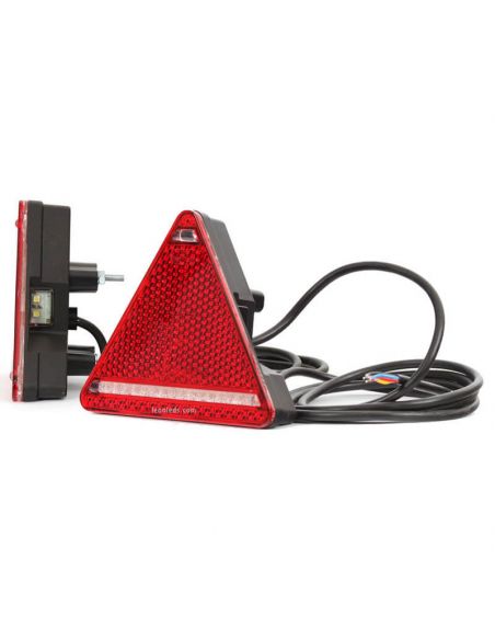 Triangulo LED Trasero con 6 Funciones rectangular Tulipa Blanca 12-24V 320 326 Was | LeonLeds