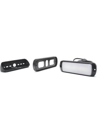 Barra LED rectangular opaca 1.800Lm con accesorios de montaje Inclinado 45º o Superficie IP69K 1501 N | LeonLeds