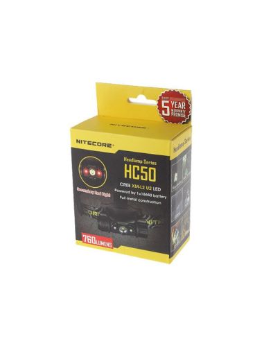 Linterna Frontal LED HC50 Nitecore Recargable de cabeza Sumergible | LeonLeds