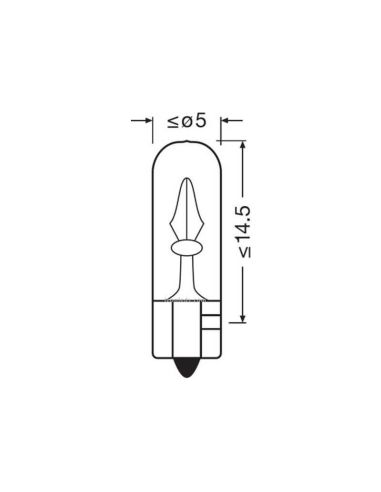 Dimensiones Bombilla W2x4.6d 12V Original 2 Unds. 2721-02B | LeonLeds