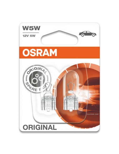 Ampoule sans culot Halogène W5W 12V Original 2 Unds. 2825 Osram | leonleds