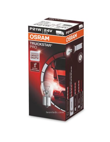 Lâmpada Halógena P21W 24V Truckstar PRO 1 Und. 1 Poste Osram | leonleds