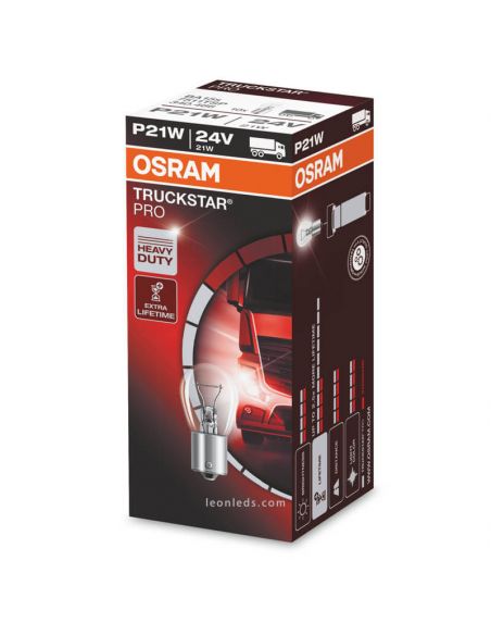 Bombilla Halógena P21W 24V Truckstar PRO 1 Und. 1 Polo Osram | LeonLeds