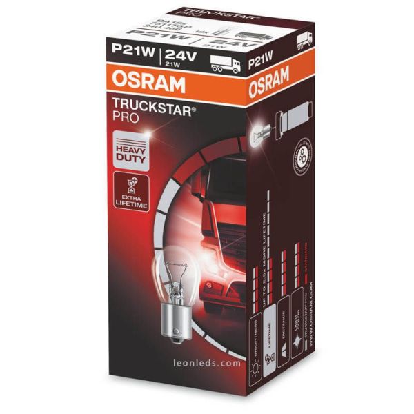 Ampoule Halogène P21W 24V Truckstar PRO 1 Und. 1 pôle Osram | leonleds