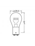 Dimensiones Bombilla Halógena P21/5W 24V Truckstar PRO 1 Und. 2 Polos 7537TSP | LeonLeds