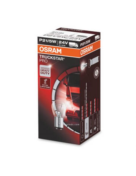 Bombilla Halógena P21/5W 24V Truckstar PRO 1 Und. 2 Polos 7537TSP | LeonLeds