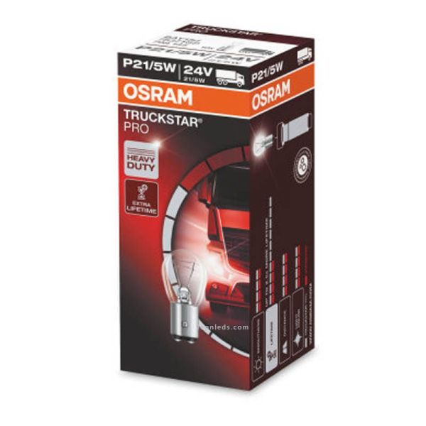 Bombilla Halógena P21/5W 24V Truckstar PRO 1 Und. 2 Polos 7537TSP | LeonLeds
