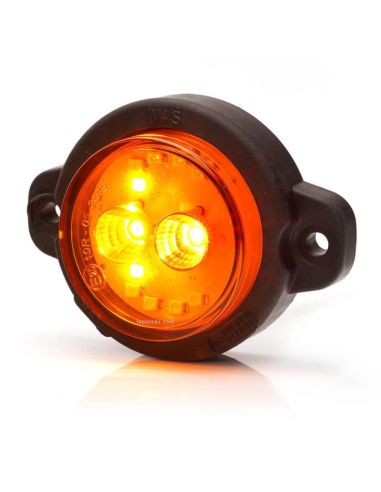 Mini Piloto LED trasero redondo y homologado con 3 funciones 12V 24V Was 1531 R S1 2A | LeonLeds
