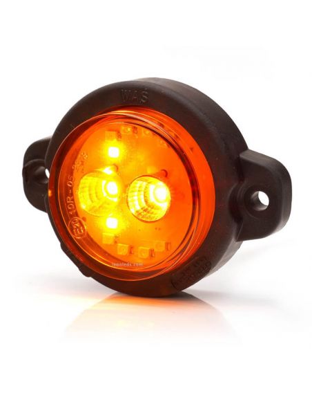 Mini Piloto LED trasero redondo y homologado con 3 funciones 12V 24V Was 1531 R S1 2A | LeonLeds