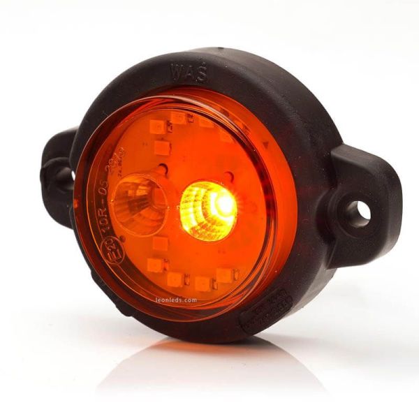 Mini Piloto LED trasero redondo y homologado con 3 funciones 12V 24V Was 1531 R S1 2A | LeonLeds