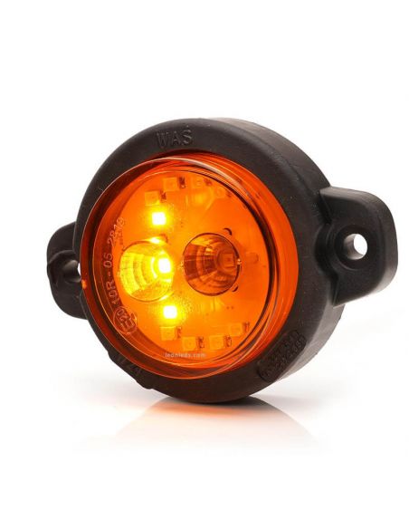 Mini Piloto LED trasero redondo y homologado con 3 funciones 12V 24V Was 1531 R S1 2A | LeonLeds