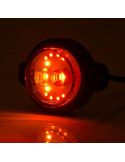 Mini Piloto LED trasero redondo y homologado con 3 funciones 12V 24V Was 1531 R S1 2A | LeonLeds